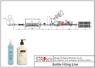 خط تعبئة زجاجة معجون كريم حشو مع 10 فوهات آلة تعبئة المكبس الحجمي