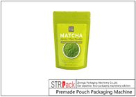 ماتشا مسحوق الشاي الأخضر DoyPack آلة تعبئة الأكياس بسحاب
