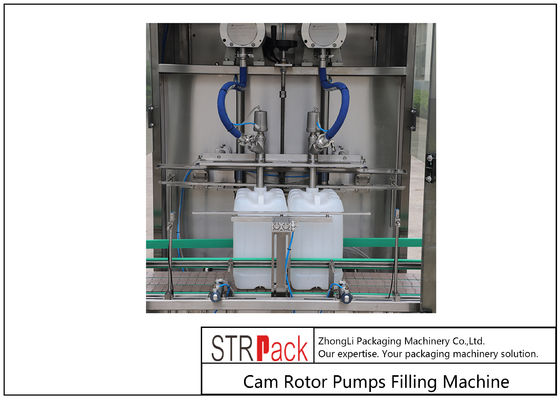 SUS316L برأسين كام آلة تعبئة مضخات الدوار للعجينة المقطوعة