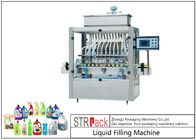 آلة تعبئة سائل عامل التنظيف الأوتوماتيكي 12 فوهة لآلة الملء الأوتوماتيكية ذات الوقت 30 مل -5 لتر