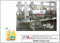 خط تعبئة الزجاجات الأنظف مع حشو زجاجة الجاذبية المضادة للتآكل وآلة السد الدوارة