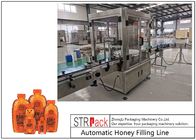 PLC Control Honey Jar Filling Line خط تعبئة السوائل الأوتوماتيكي GMP القياسي